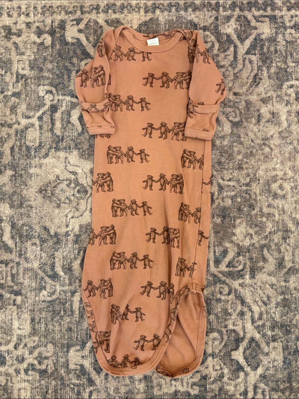 kate quinn Rust Brown Teddy Bear Print Sleep Gown